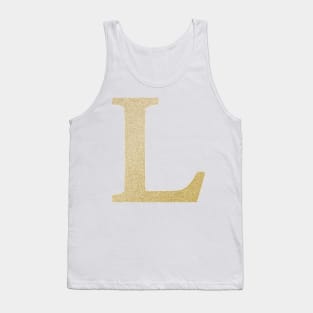 The Letter L Gold Metallic Design Tank Top